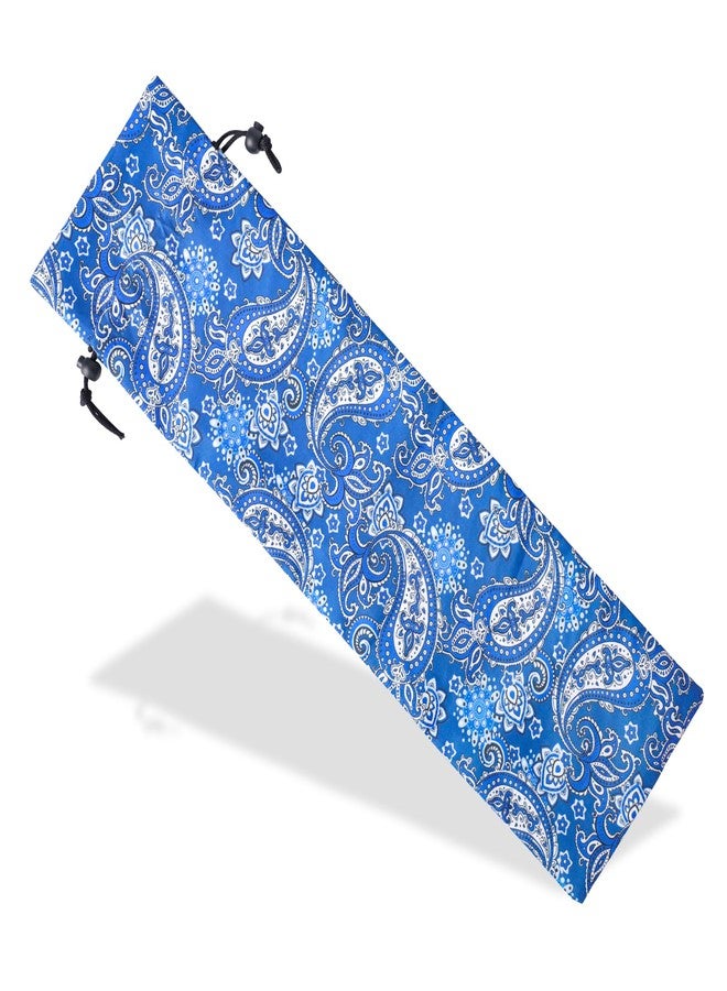 GUSTARIA Protective Sleeve for Mahjong Racks and Pushers,Blue Printed Mahjong Pusher Drawstring Bag(23.6 Inches) - Image 1